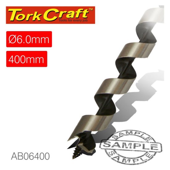 Tork Craft Auger Bit 6 X 400mm Pouched - Click Image to Close