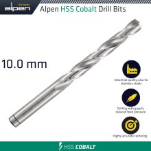 Alpen Hss Cobalt Bulk Din 338 Rn, 10.0