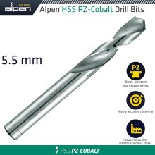 Alpen Cobalt Drill Short Bulk 5.50Mm