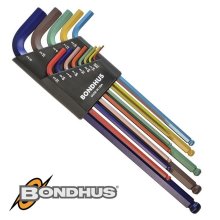 Bondhus Ball End L-Wrench 9pc Set Xl 1.5-10mm Colorgrd