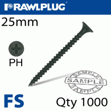 RAWLPLUG Drywall Screw Fine Thread 35Mmx25Mm X1000-Box