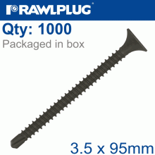 RAWLPLUG Self Drilling Drywall Screw 3.5Mmx95Mm X1000-Box