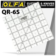 Olfa Quilt Ruler 6" X 6" Square With Grid