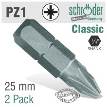 Schroder Pozi.No.1x25mm Classic Bit 2cd