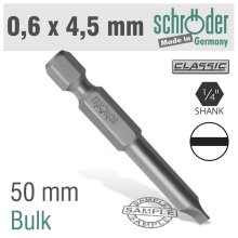 Schroder Slotted 0.6x4.5 50mm Pwr.Bit