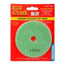 Tork Craft 100mm Diamond Polishing Pad 1000 Grit Dark Green