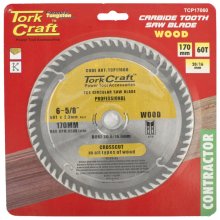 Tork Craft Blade Contractor 170x60t 20/16 Circular Saw Tct