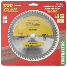 Tork Craft Blade Contractor 185x60t 20/16 Circular Saw Tct