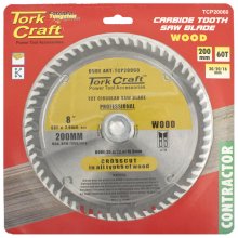 Tork Craft Blade Contractor 200 X 60t 30/20/16 Circular Saw Tct