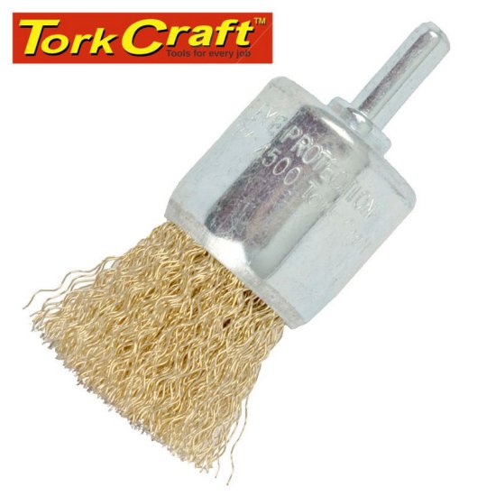 Tork Craft Wire End Brush 30mm X 6mm Shaft Blister - Click Image to Close