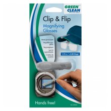 GREEN CLEAN CLIP 7 FLIP MAGNIFYING CLIP ON GLASSES