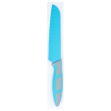 6.5' Blue Santoku Knife Non-Stick Stainless Steel Blade Ergo Handle