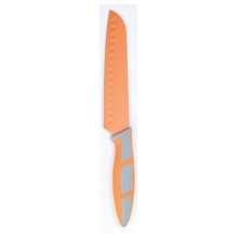 6.5' Orange Santoku Knife Non-Stick Stainless Steel Blade Ergo Handle