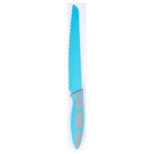 8' Blue Bread Knife Non-Stick Stainless Steel Blade Ergo Handle