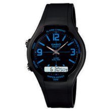 Casio Anadigi Black Dial Blue Watch - AW-90H-2BVDF