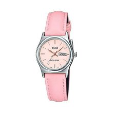 Casio Analog Pink Leather Pink Watch