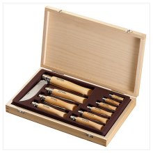 Opinel Collectors Tray 10 Stainless Steel Wood