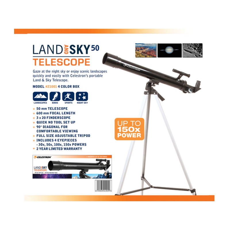 celestron land and sky telescope 50