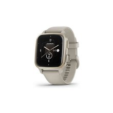 Garmin Venu Sq 2 - Music Edition Cream Gold Bezel with French Gray Case and Silicone Band