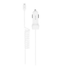 Astrum Spring Micro USB Car Charger 2.1A - CC240 White