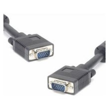 Vcom HD VGA 3+6 +2 Ferrite Black Male to Male Cable 10m