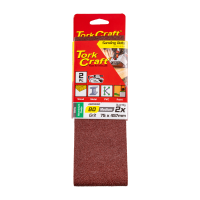 (image for) Sanding Belt 75 X 457mm 80grit 2/pack