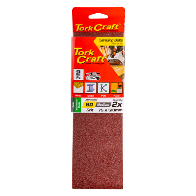 (image for) Sanding Belt 75 X 510mm 80grit 2/pack