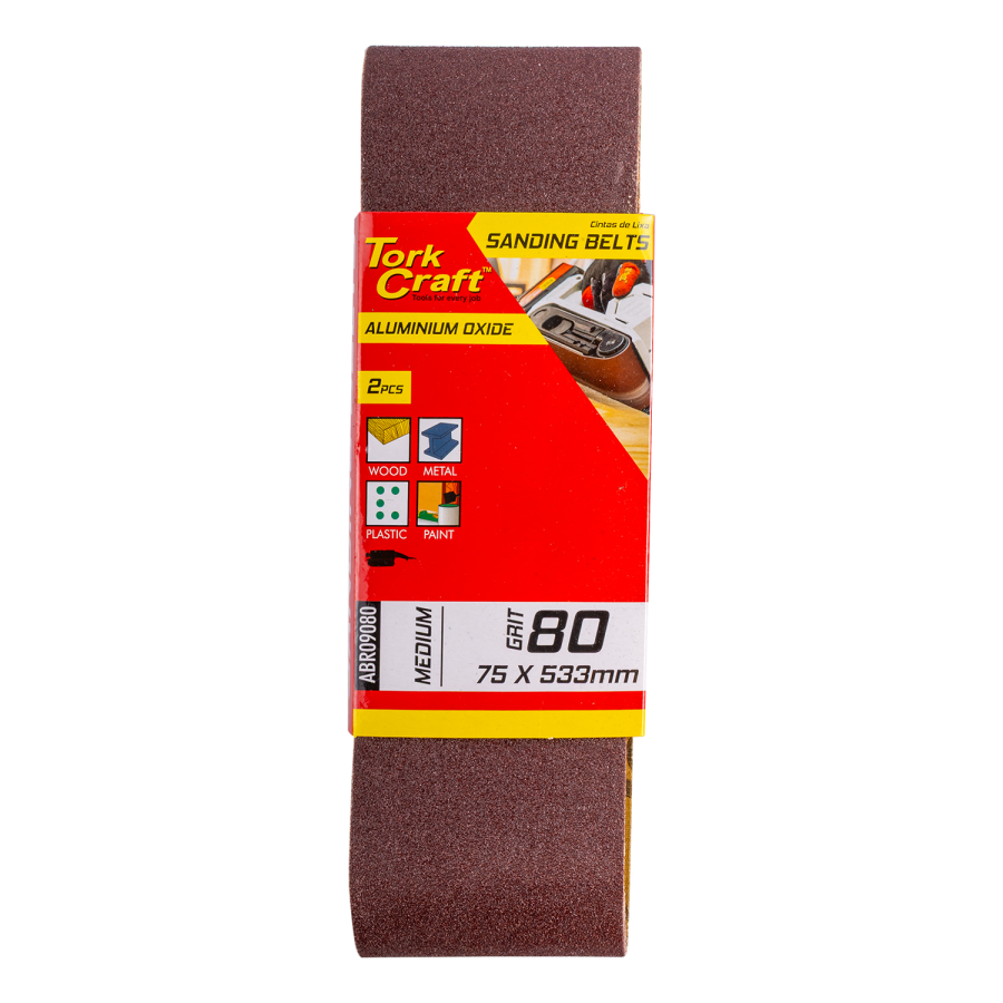 (image for) Sanding Belt 75 X 533mm 80grit 2/pack