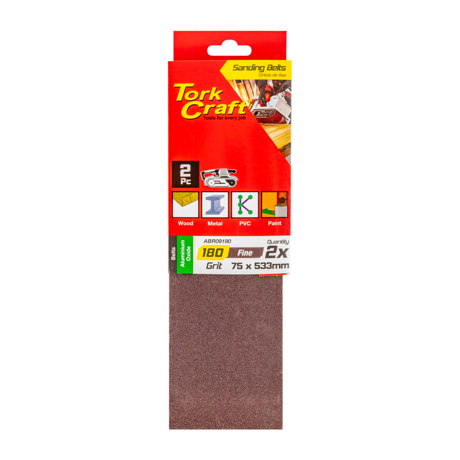 (image for) Sanding Belt 75 X 533mm 180grit 2/pack