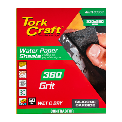 (image for) Water Paper 230 X 280mm 360 Grit Wet & Dry 50 Per Pack Std