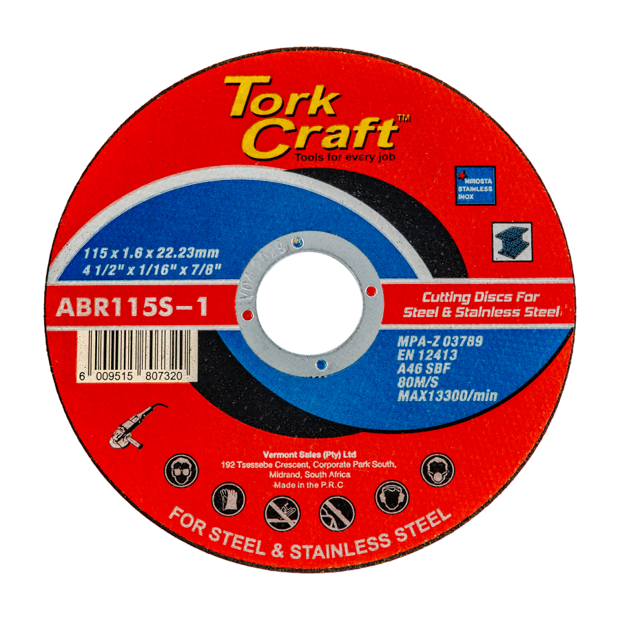 (image for) Cutting Disc Metal & Ss 115 X 1.6 X 22.2 Mm