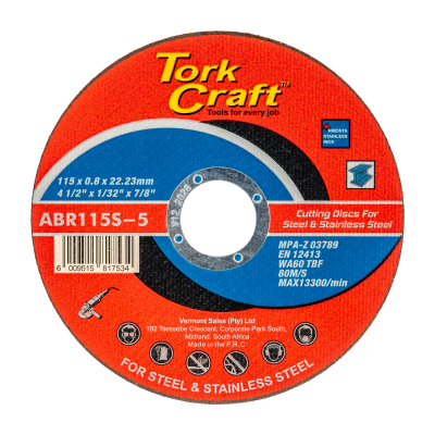 (image for) Cutting Disc Steel & Ss 115 X 0.8 X 22.2 Mm