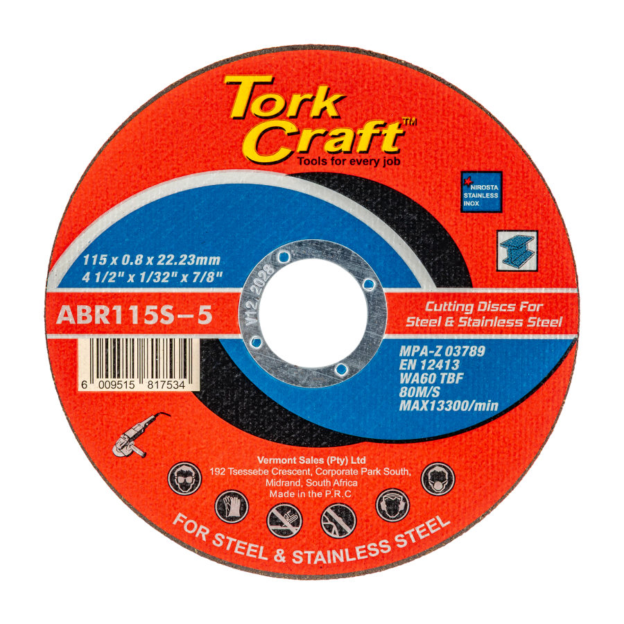 (image for) Cutting Disc Steel & Ss 115 X 0.8 X 22.2 Mm