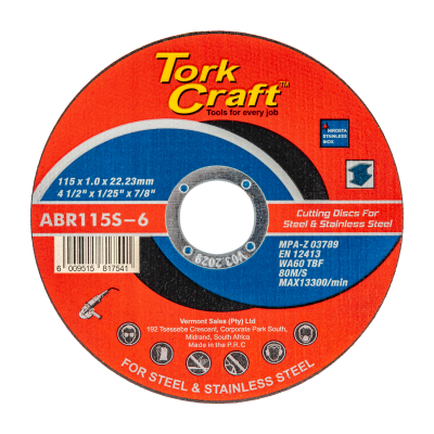 (image for) Cutting Disc Steel & Ss 115 X 1.0 X 22.2 Mm