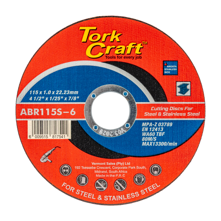 (image for) Cutting Disc Steel & Ss 115 X 1.0 X 22.2 Mm