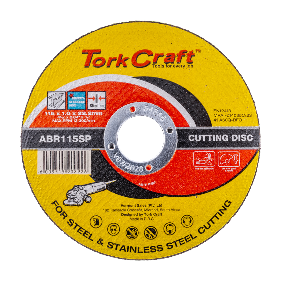 (image for) Cutting Disc Steel Metal Ss 115 X 1.0 X 22.2 Mm