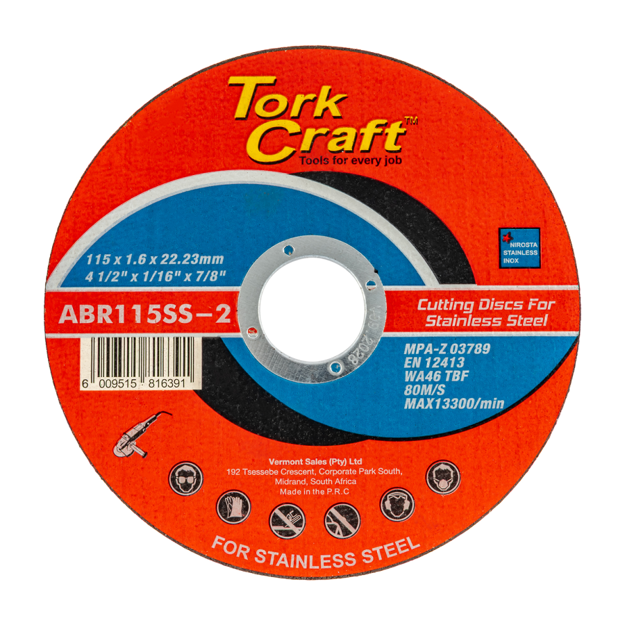 (image for) Cutting Disc Stainless Steel 115 X 1.6 X 22.22mm