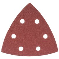 (image for) Sanding Triangle Sheet 80grit 94x94x94mm 5/pack W/holes Hook & Loop