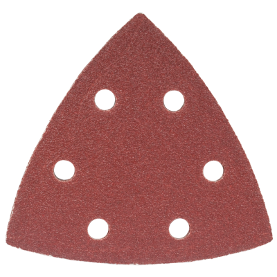 (image for) Sanding Triangle Sheet 80grit 94x94x94mm 5/pack W/holes Hook & Loop