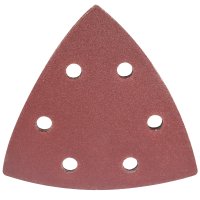 (image for) Sanding Triangle Sheet 120grit 94x94x94mm 5/pack W/holes Hook & Loop