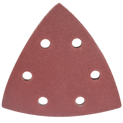 (image for) Sanding Triangle Sheet 120grit 94x94x94mm 5/pack W/holes Hook & Loop