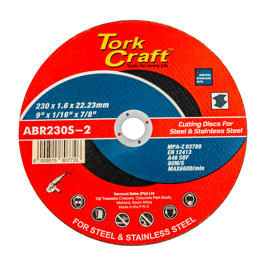 (image for) Cutting Disc Steel And Ss 230 X 1.6 X 22.22mm
