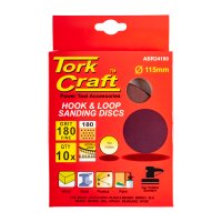 Sanding Disc 115mm 180 Grit 10/pack Hook And Loop (image for) Sanding Disc 115mm 180 Grit 10/pack Hook And Loop