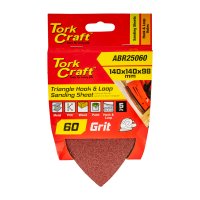 (image for) Sanding Triangle 60 Grit 140 X 140 X 98mm 5/pack W/h Hook And Loop