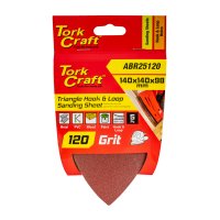 (image for) Sanding Triangle 120 Grit 140 X 140 X 98mm 5/pack W/h Hook And Loop