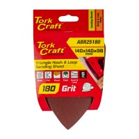 (image for) Sanding Triangle 180 Grit 140 X 140 X 98mm 5/pack W/h Hook And Looop