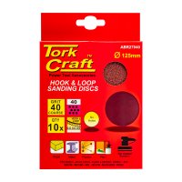 (image for) Sanding Disc 125mm No Hole 40 Grit 10/pack Hook And Loop