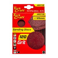 (image for) Sanding Disc 125mm No Hole 120 Grit 10/pack Hook And Loop