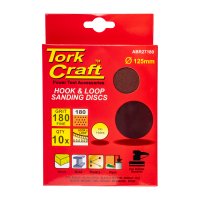(image for) Sanding Disc 125mm No Hole 180 Grit 10/pack Hook And Loop