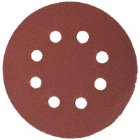 (image for) Sanding Disc 125mm 60 Grit With Holes 10/pk Hook And Loop